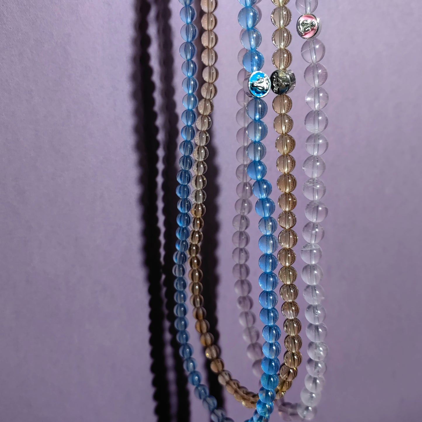 sea blue treasure three circle bracelet