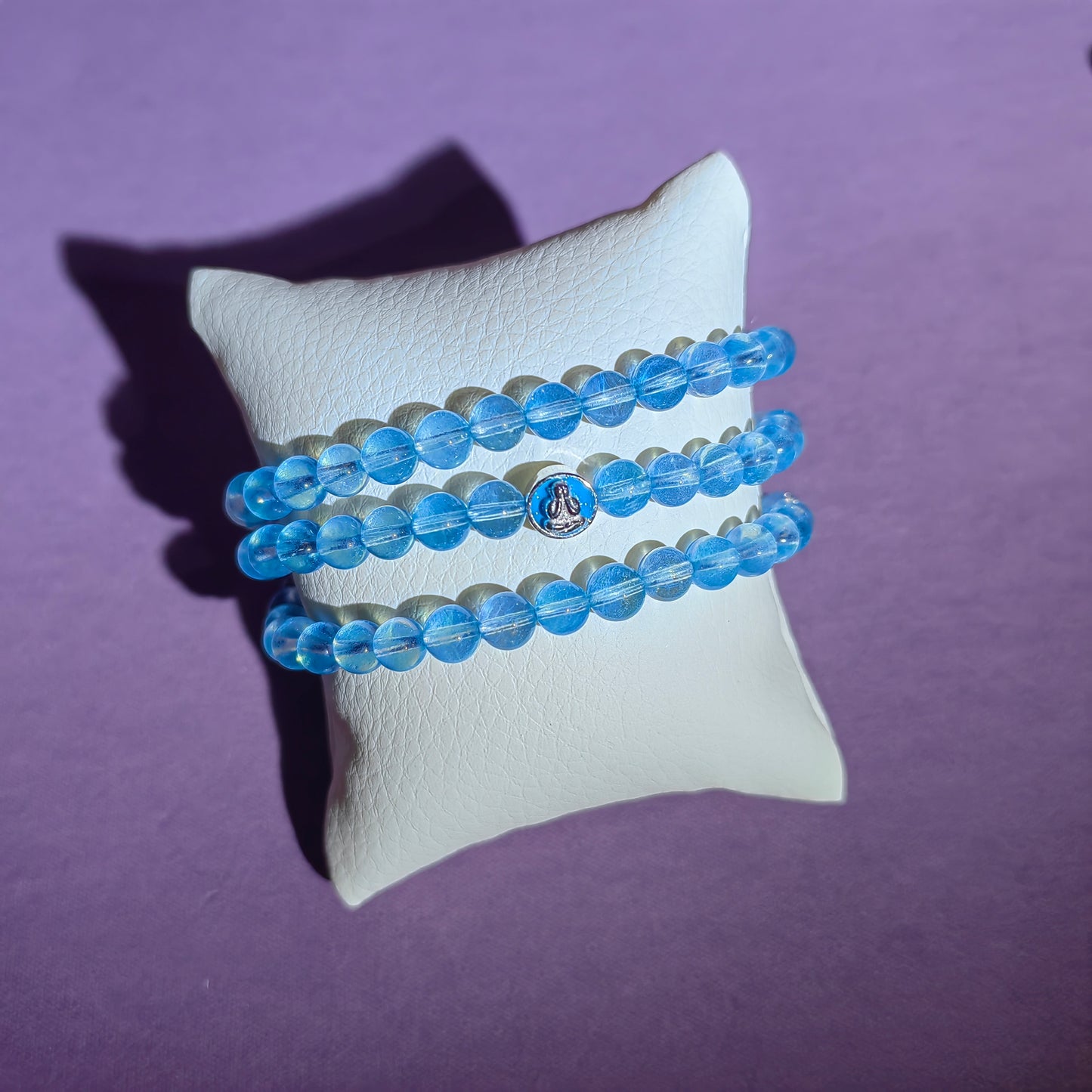 sea blue treasure three circle bracelet