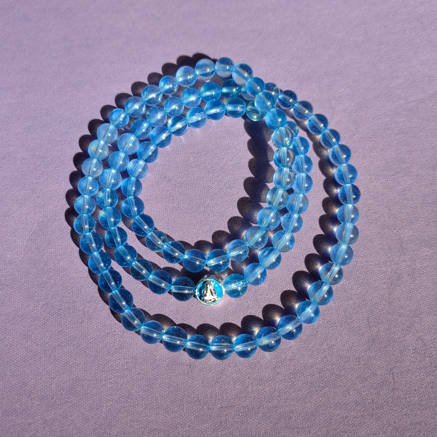 sea blue treasure three circle bracelet