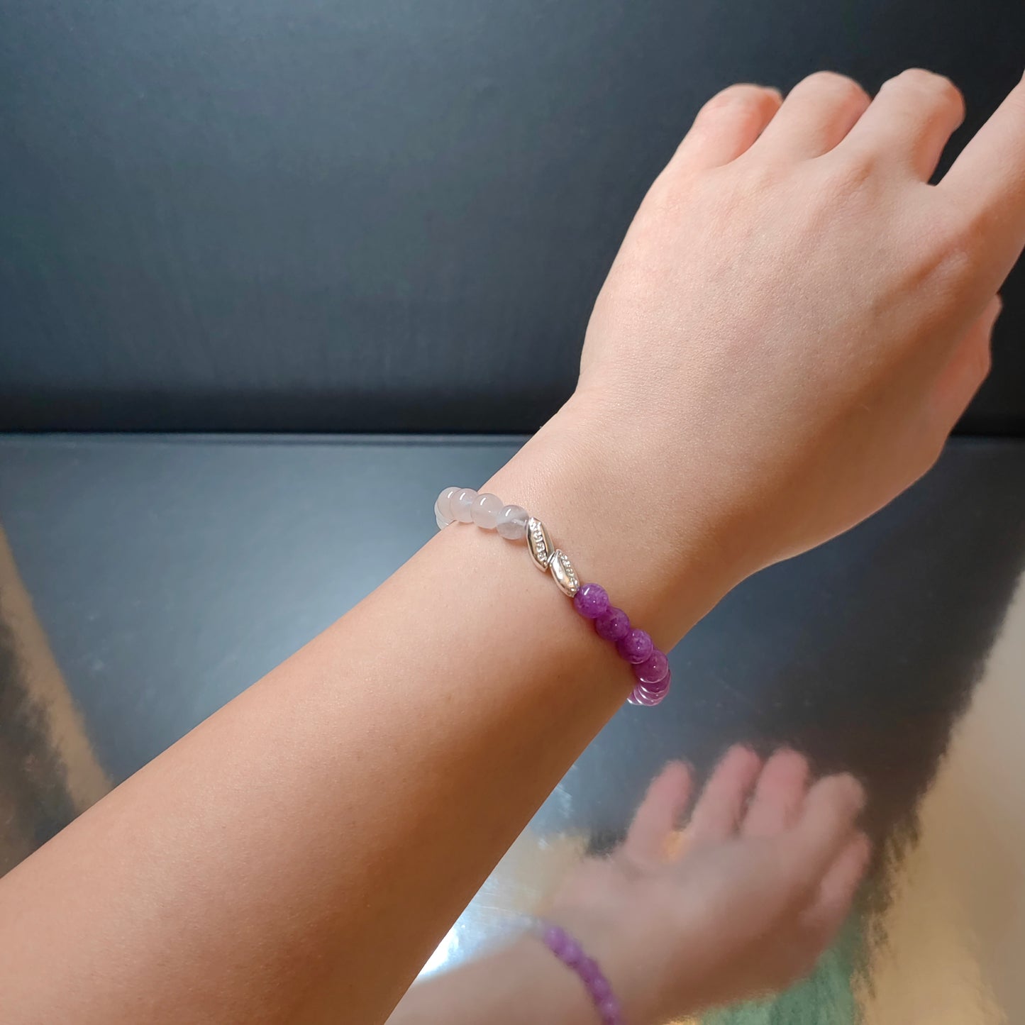 spiritual bracelet amethyst crystal for dream realization & positive energy