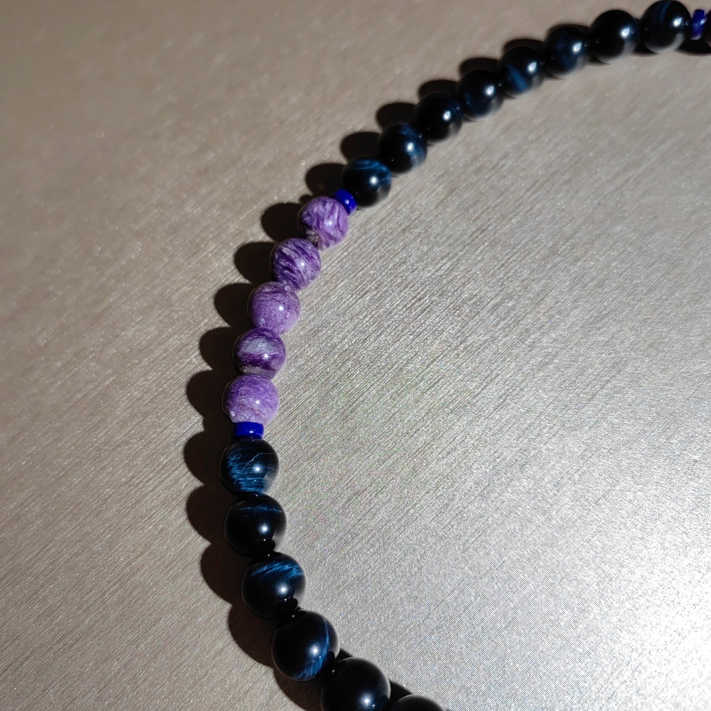 eastern harmony bracelet: purple dragon crystal & eagle eye energy