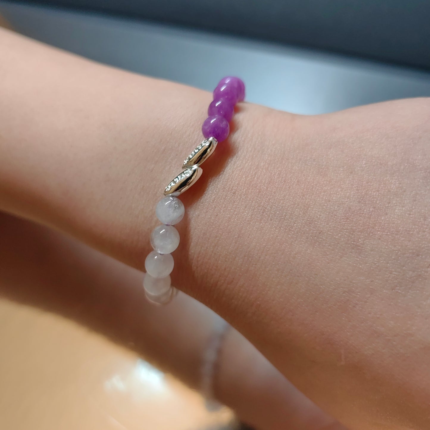 spiritual bracelet amethyst crystal for dream realization & positive energy