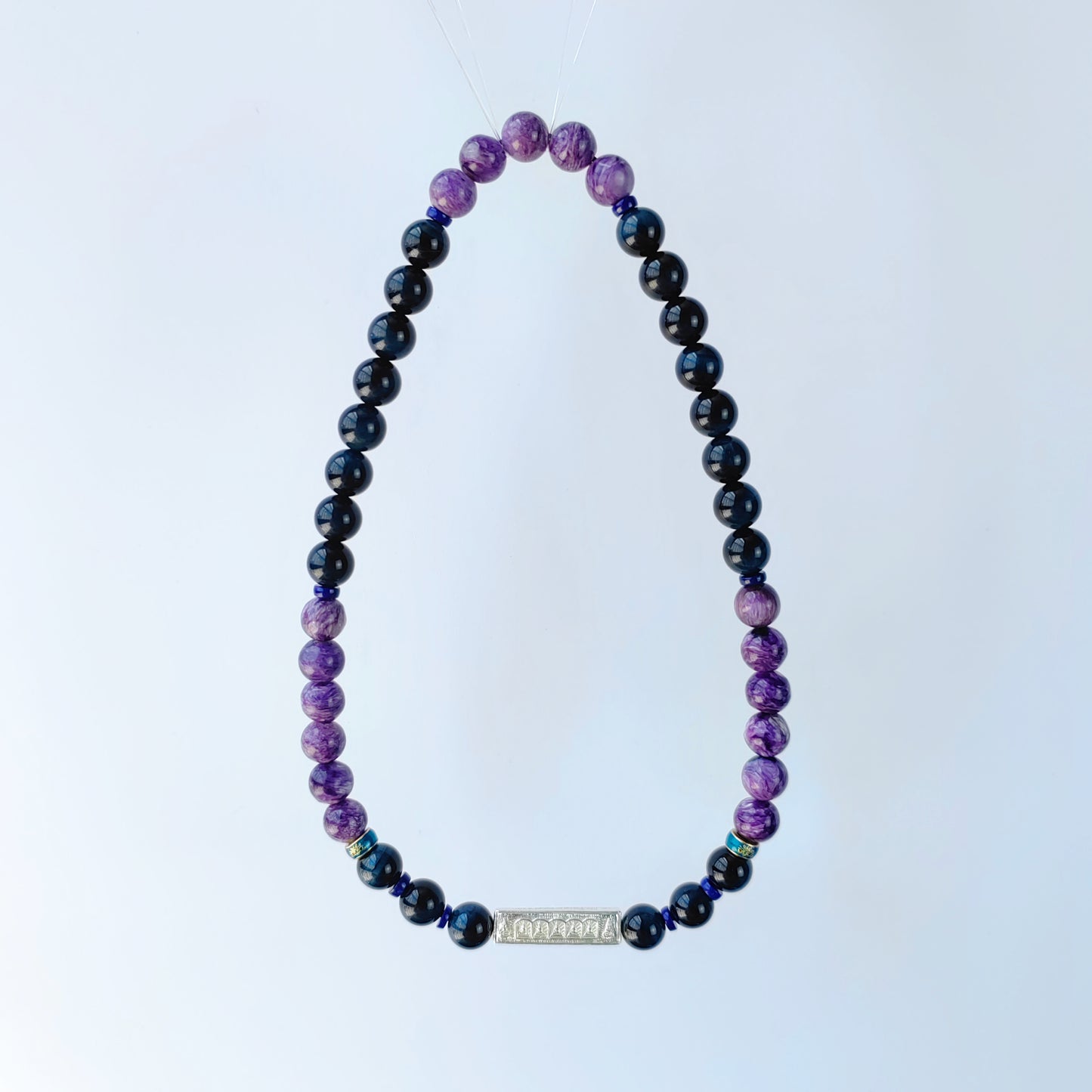 eastern harmony bracelet: purple dragon crystal & eagle eye energy