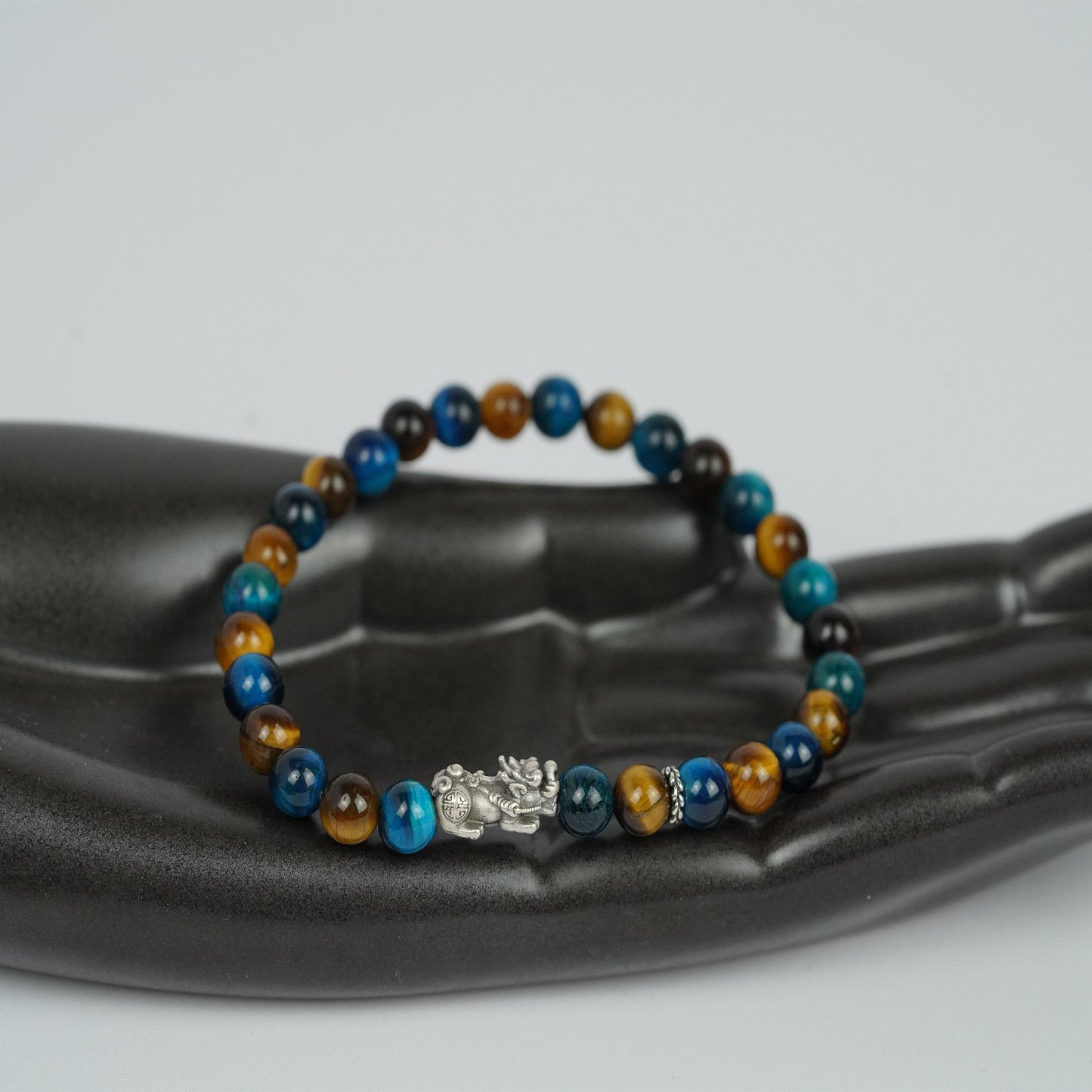 luxury tiger eye pixiu bracelet guardian charm for success
