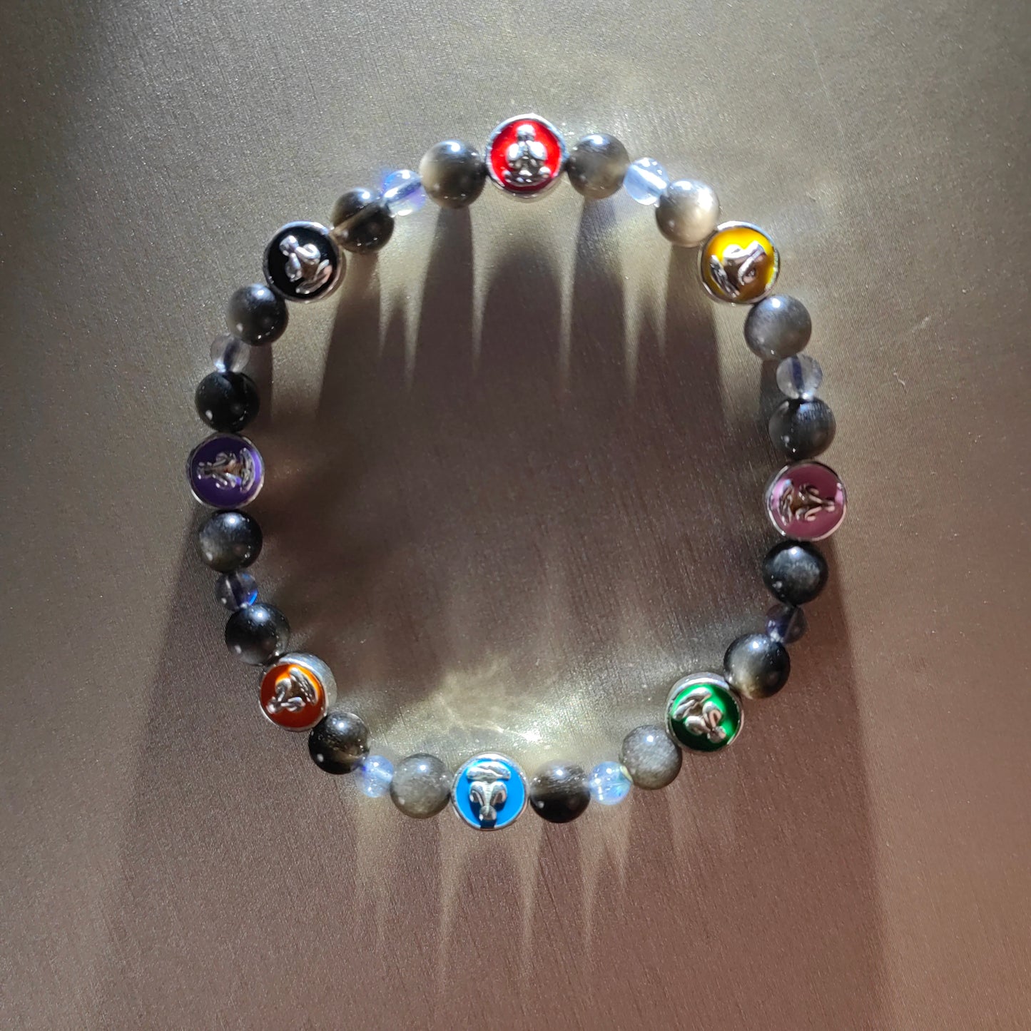 black obsidian amulet bracelet - spiritual guardian for daily luck, evil repellent & positive aura enhancement