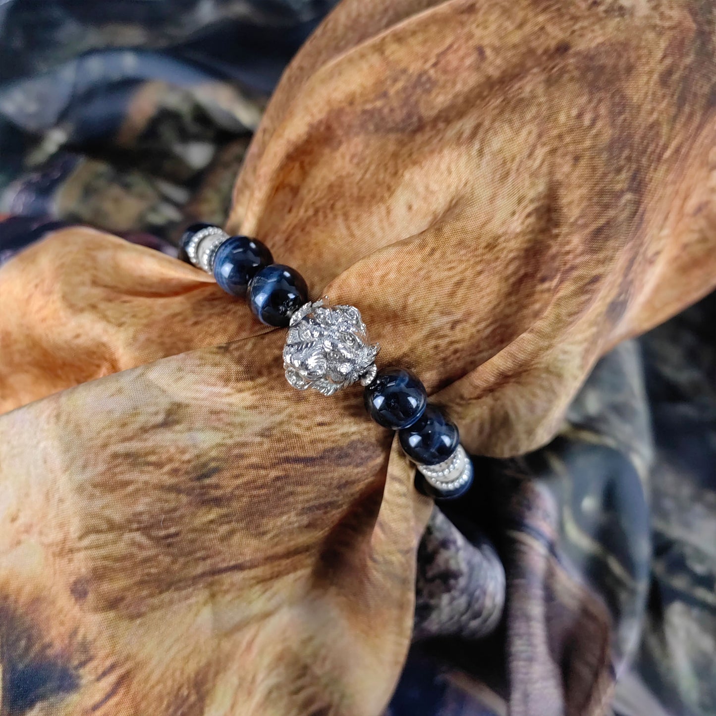 eagle eye bodhi power tigers eye crystal bracelet: courage & success amulet for men/women