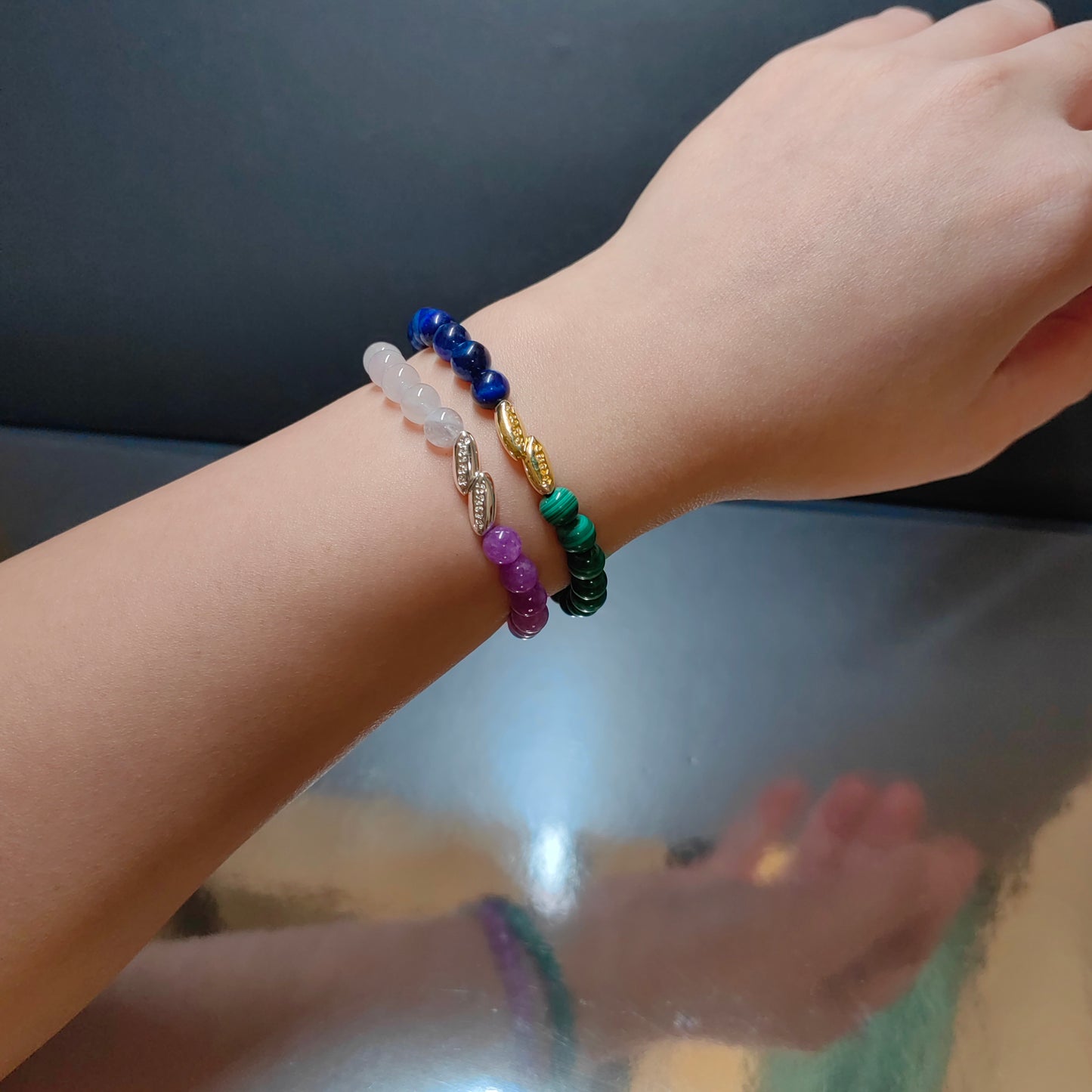 pulsera espiritual de cristal de amatista para la realización de sueños y energía positiva