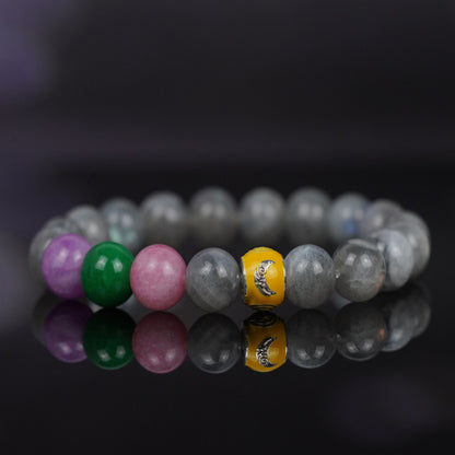 Natural Gray Moonstone Energy Crystal Bracelet –  Mystical Charm for Spiritual Healing
