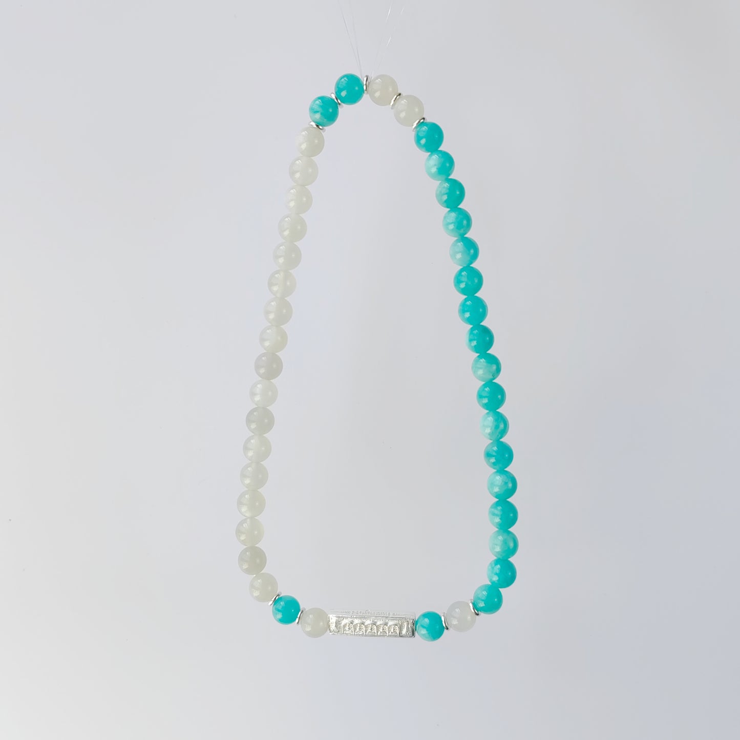 maldives serenity bracelet: milky way stones & moonlit radiance