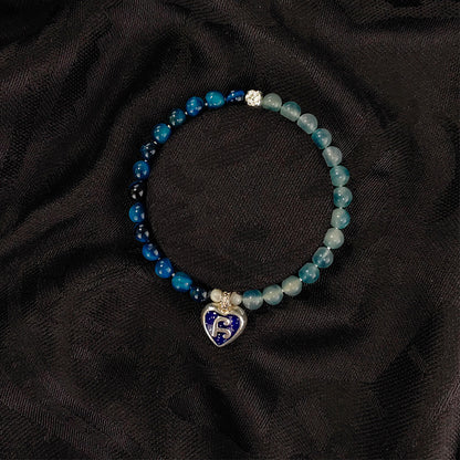 Elegante pulsera energética de ojo de tigre con diseño Royal π: regalo de piedra curativa metafísica para yoga y meditación