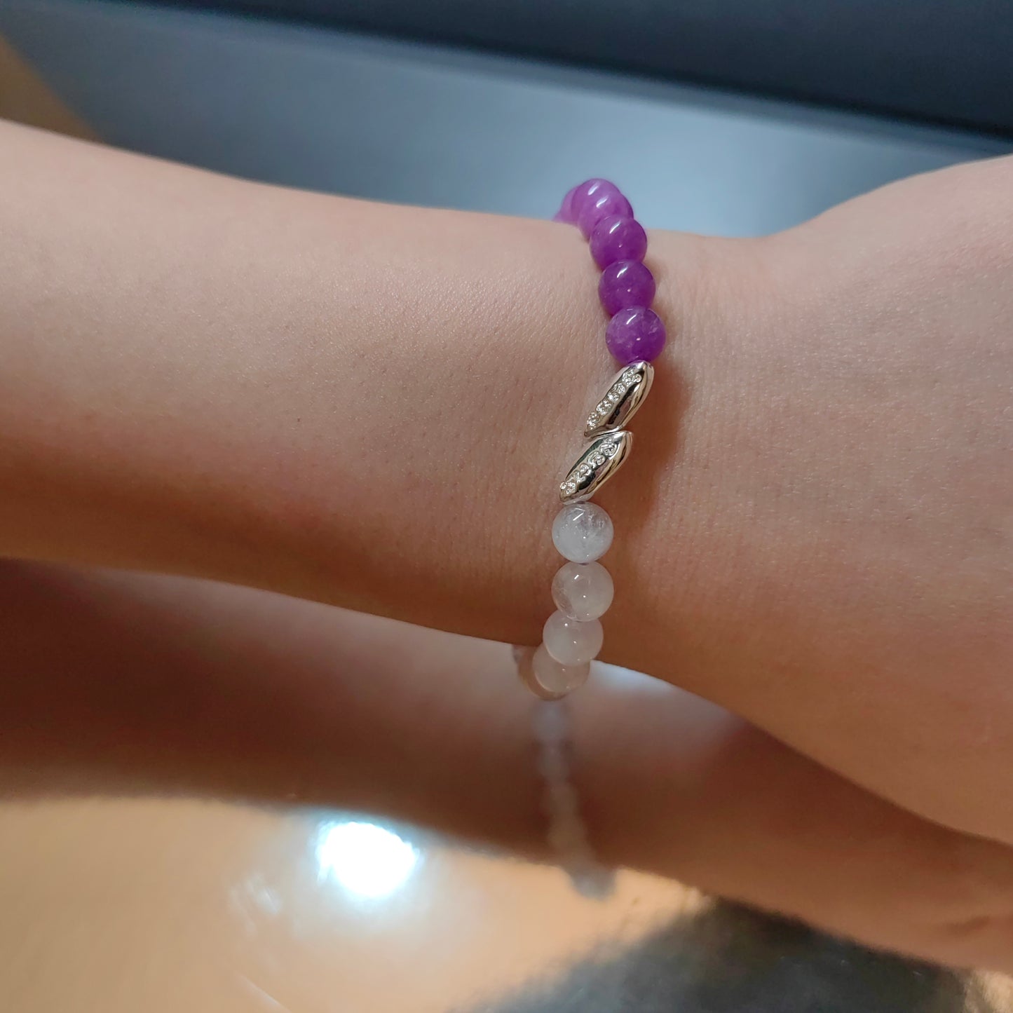 pulsera espiritual de cristal de amatista para la realización de sueños y energía positiva