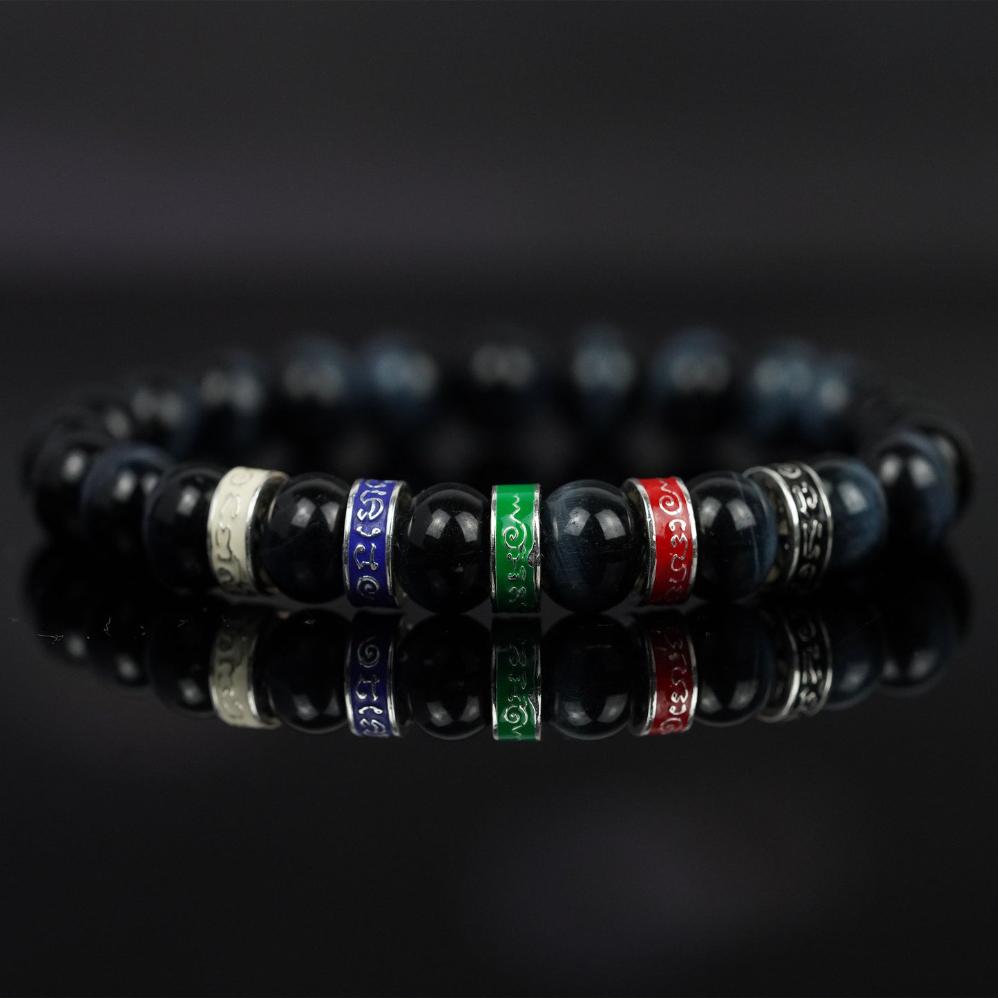 balancing bracelet - handmadetiger eye beads for meditation & luck