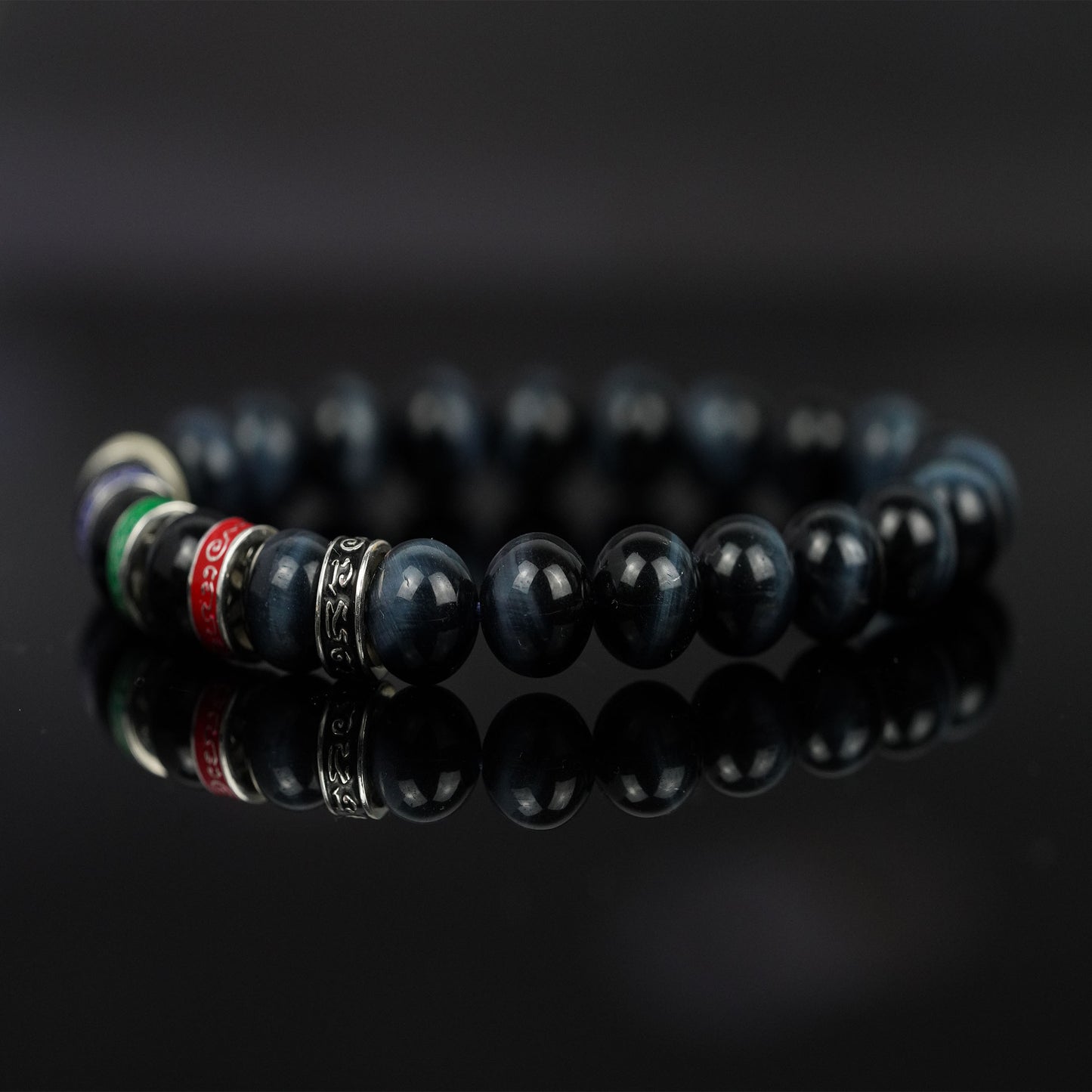 balancing bracelet - handmadetiger eye beads for meditation & luck