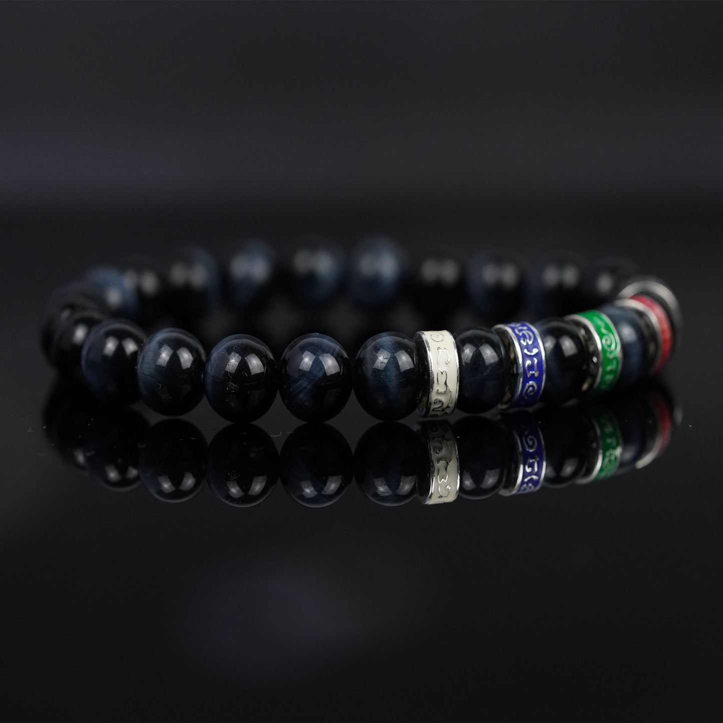 balancing bracelet - handmadetiger eye beads for meditation & luck