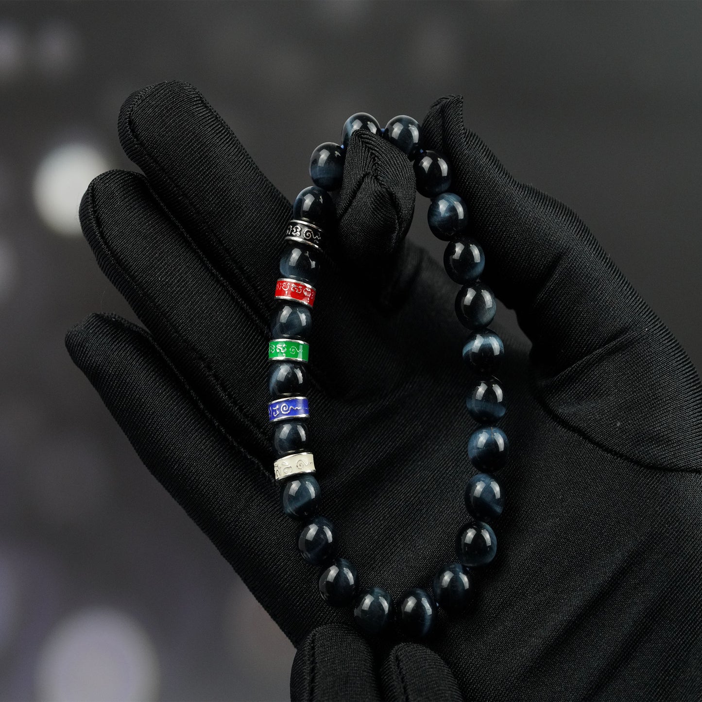 balancing bracelet - handmadetiger eye beads for meditation & luck