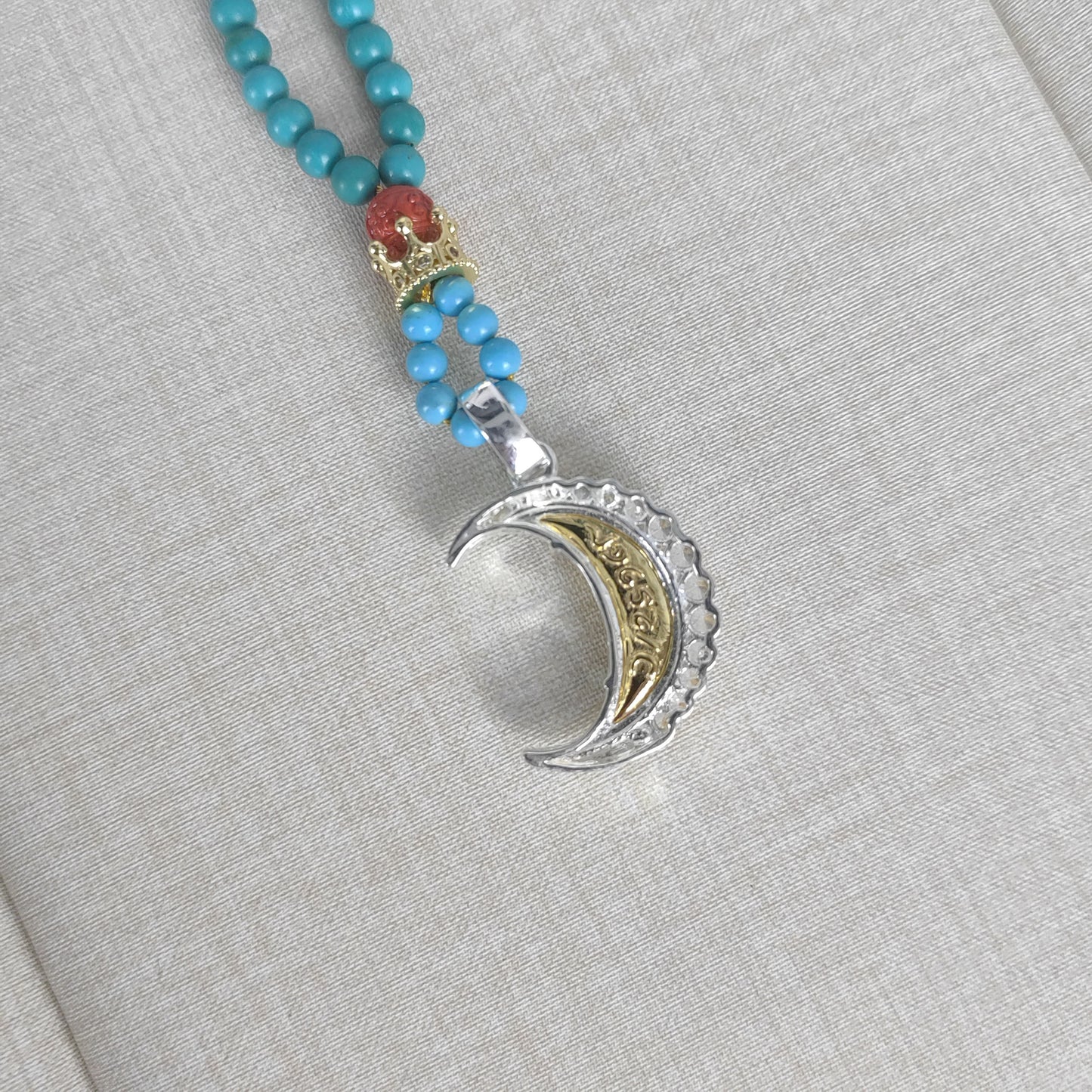 metaphysical amulet necklace – pure silver moon & crystal healing jewelry for women, symbol of gentle strength and positive energy empowerment