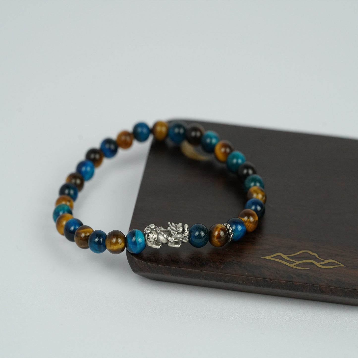 pulsera de lujo con pixiu y ojo de tigre, amuleto guardián para el éxito