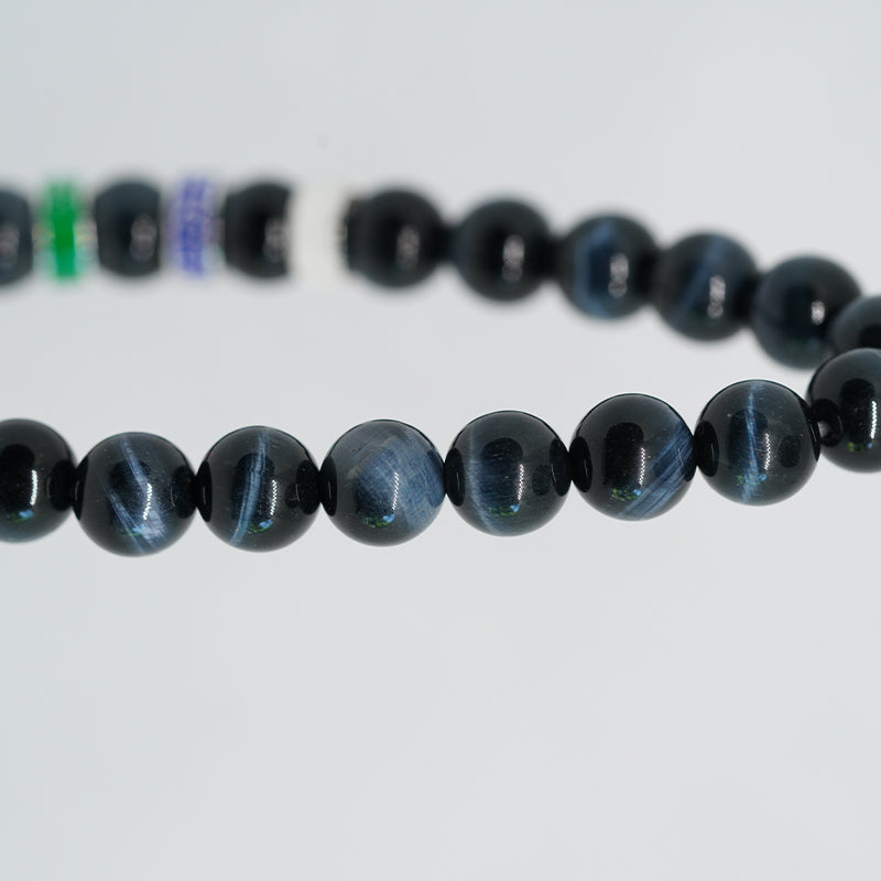 balancing bracelet - handmadetiger eye beads for meditation & luck
