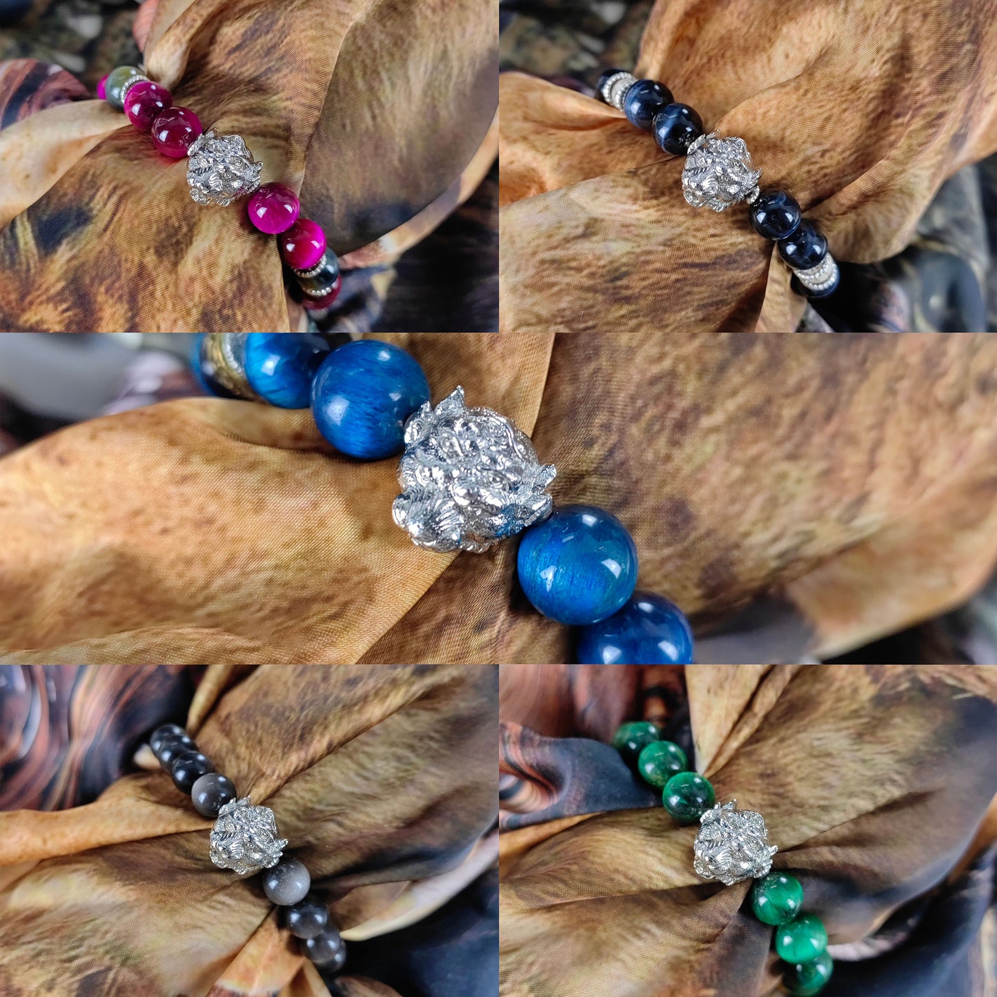 pulsera talismán de cinco ojos y cuatro orejas: joyería espiritual para la fuerza, la concentración y la energía positiva