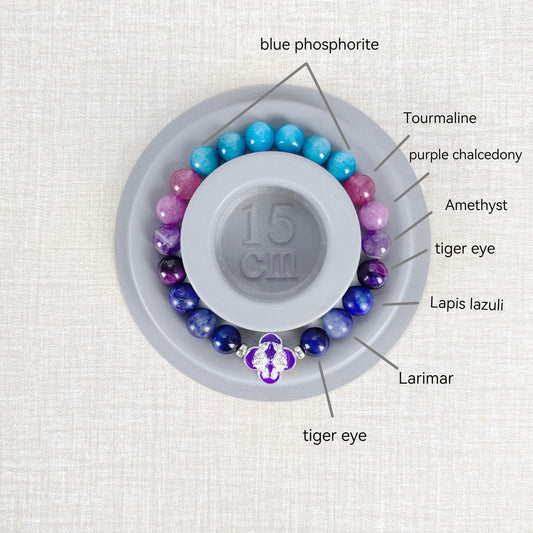 Pulsera de chakras Harmony Keeper: joyería artesanal de esmalte y piedras preciosas para la lealtad y el equilibrio espiritual