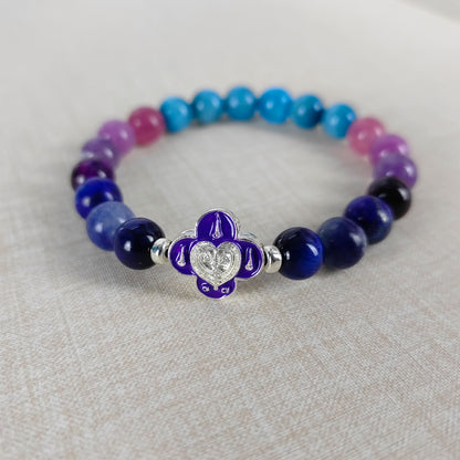 Pulsera de chakras Harmony Keeper: joyería artesanal de esmalte y piedras preciosas para la lealtad y el equilibrio espiritual
