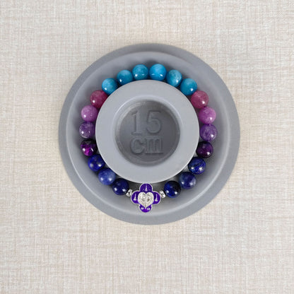 Pulsera de chakras Harmony Keeper: joyería artesanal de esmalte y piedras preciosas para la lealtad y el equilibrio espiritual