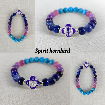 Pulsera de chakras Harmony Keeper: joyería artesanal de esmalte y piedras preciosas para la lealtad y el equilibrio espiritual