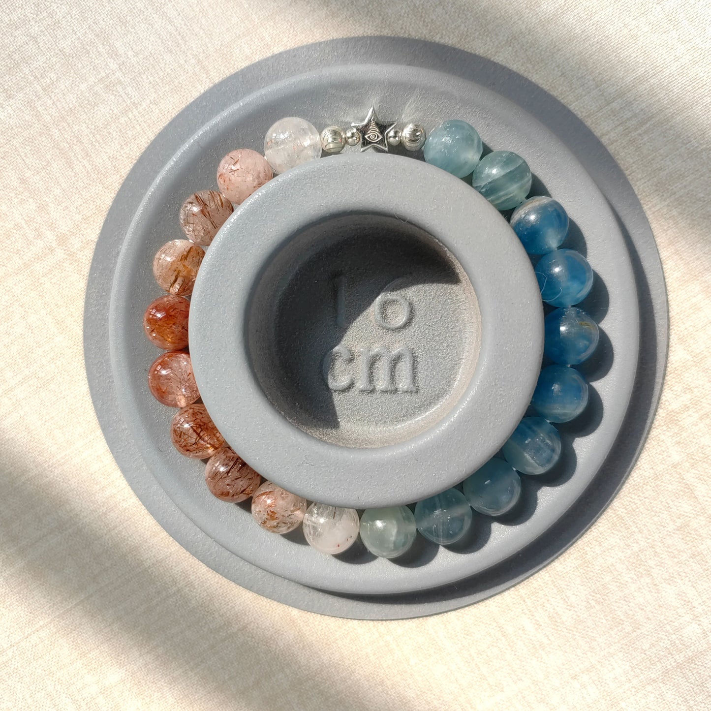 pulsera de tercer ojo estelar: joyería energética de cristal de calcita azul y oro negro super 7 para el equilibrio de los chakras, el despertar espiritual y los accesorios de meditación (estilo bohemio unisex)