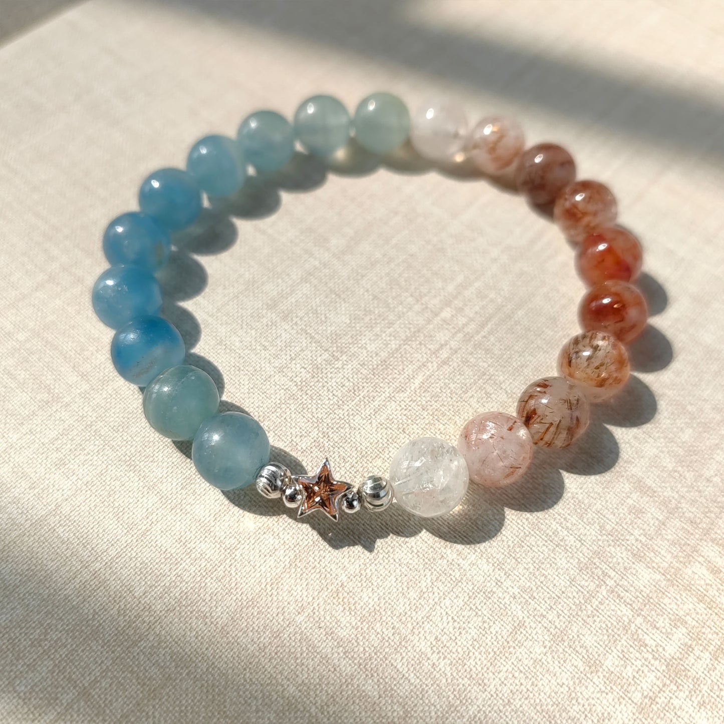 pulsera de tercer ojo estelar: joyería energética de cristal de calcita azul y oro negro super 7 para el equilibrio de los chakras, el despertar espiritual y los accesorios de meditación (estilo bohemio unisex)