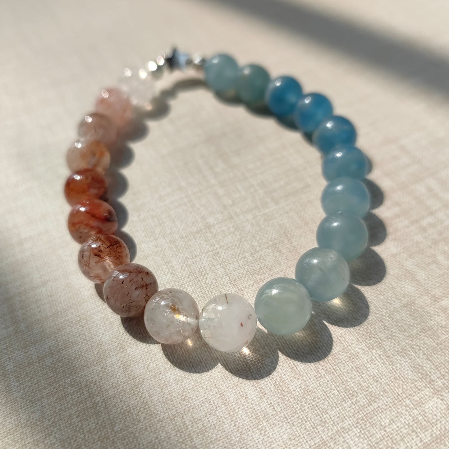 pulsera de tercer ojo estelar: joyería energética de cristal de calcita azul y oro negro super 7 para el equilibrio de los chakras, el despertar espiritual y los accesorios de meditación (estilo bohemio unisex)