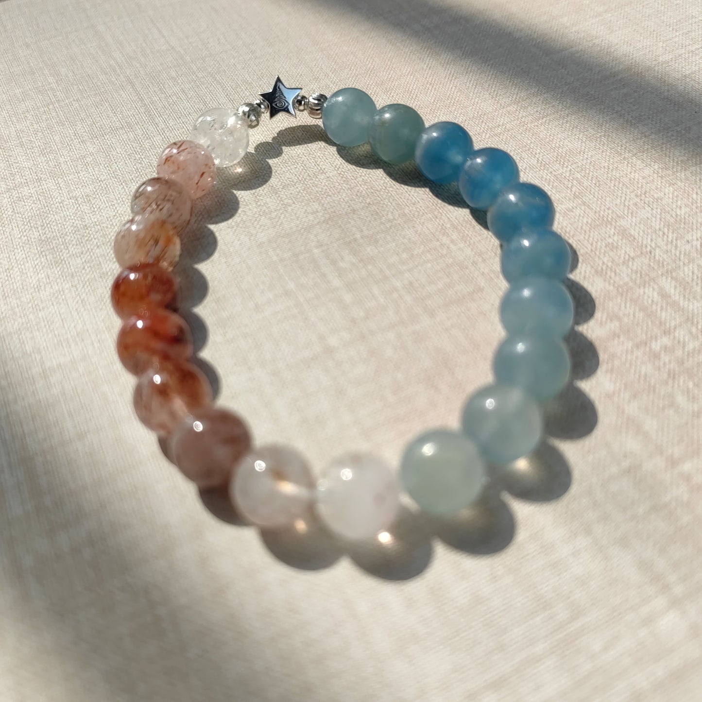 pulsera de tercer ojo estelar: joyería energética de cristal de calcita azul y oro negro super 7 para el equilibrio de los chakras, el despertar espiritual y los accesorios de meditación (estilo bohemio unisex)