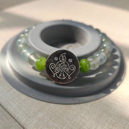 Juego de collar y pulsera con monedas y joyas curativas para chakras: piedras preciosas limitadas para meditación. Amuleto de moneda de edición limitada de Ruesi