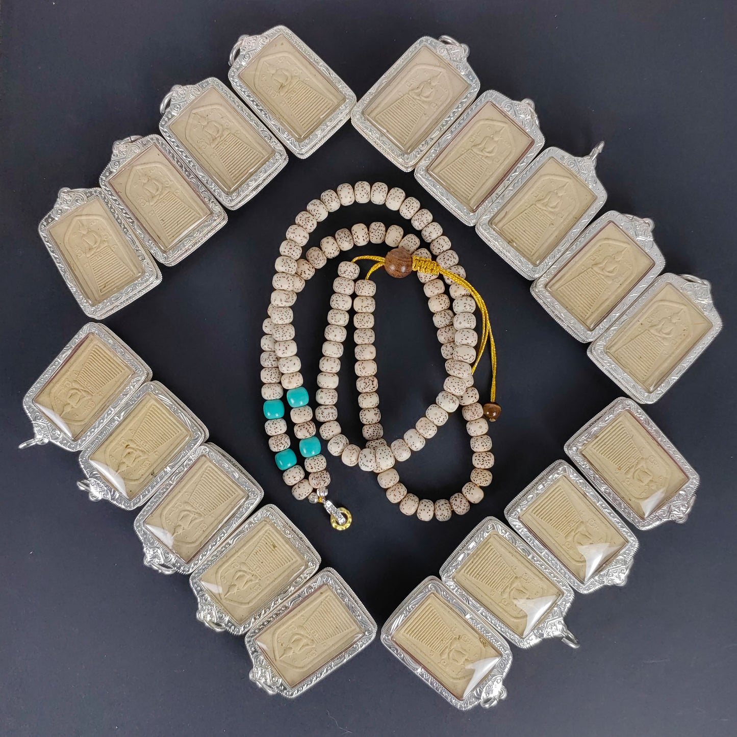 lotus blessing pendant necklace - ancient buddhist symbol jewelry for harmony & energy cleansing  (limited to 18 pieces)