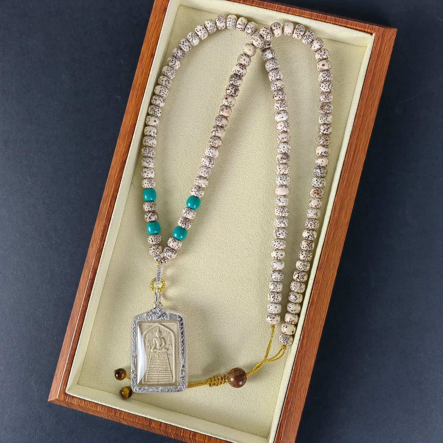 lotus blessing pendant necklace - ancient buddhist symbol jewelry for harmony & energy cleansing  (limited to 18 pieces)