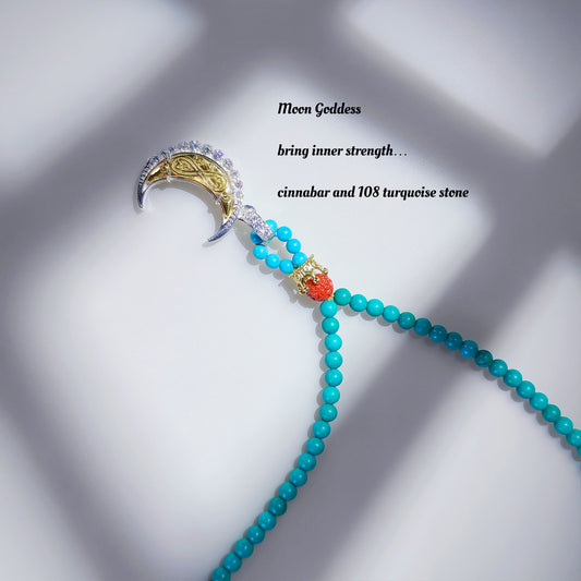 Metaphysical Amulet Necklace – Pure Silver Moon & Crystal Healing Jewelry for Women, Symbol of Gentle Strength and Positive Energy Empowerment