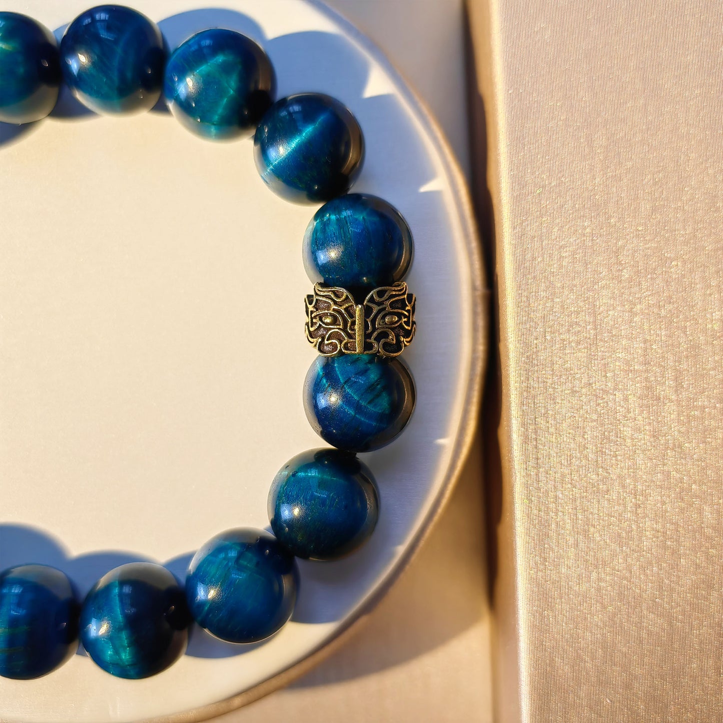 ancient taotie amulet bracelet – reiki energy crystal stone handmade jewelry for spiritual guardian & positive energy boost, unisex protection talisman