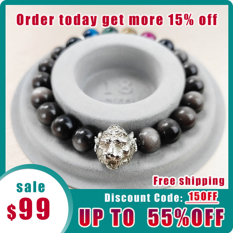 pulsera de obsidiana negra y ojo de tigre dorado: armadura espiritual para protección, fuerza interior y energía positiva