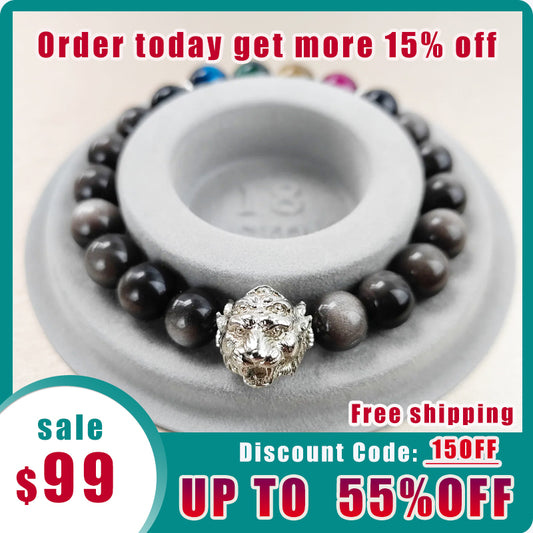 Pulsera de obsidiana negra y ojo de tigre dorado: armadura espiritual para protección, fuerza interior y energía positiva